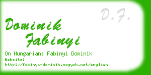 dominik fabinyi business card